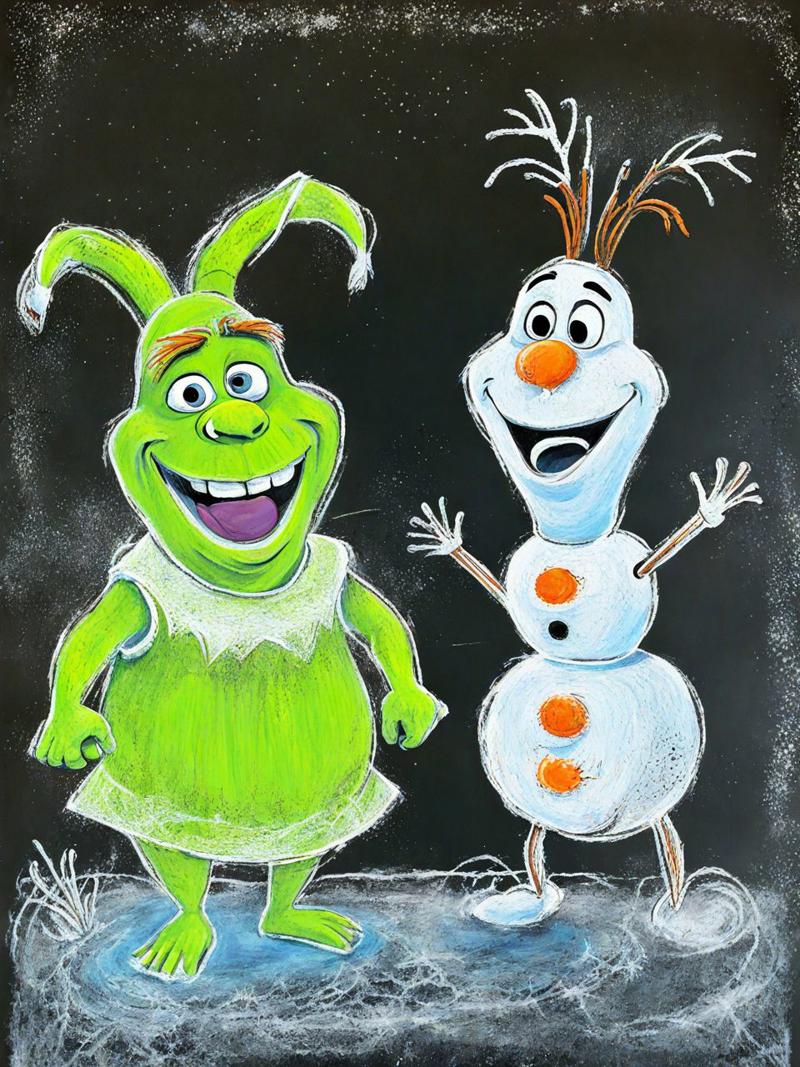 00023-20240109215204-7785-A silly ChalkBoardDrawing  of Shrek and Olaf on a frozen field _lora_SDXL_ChalkBoardDrawing_LoRA_r8_1.0_.jpg